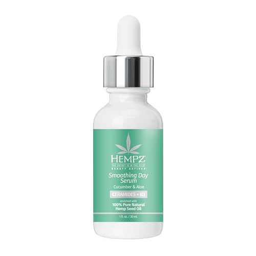 Hempz Cucumber Aloe Facial Serum Beauty Actives with Cermanides for dry to normal skin for men and women