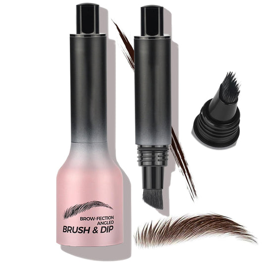 Brow-Fection Angled Brush & Dip Liquid Eyebrow Gel Brow Lamination & Powder Pen Eyebrow Hair Stroke Brush