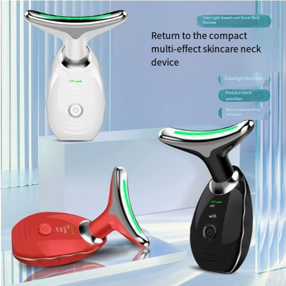 Wavy Chic Beauty Facial Massager, 7 Color Facial Device Skin Firming for Face Neck Beauty Device,