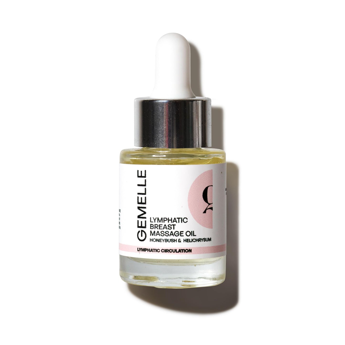 GEMELLE Lymphatic Breast Massage Oil  Paraben-Free Clean Beauty Luxury Natural Skin Care 15ml
