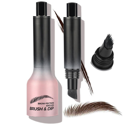 Brow-Fection Angled Brush & Dip Liquid Eyebrow Gel Brow Lamination & Powder Pen Eyebrow Hair Stroke Brush