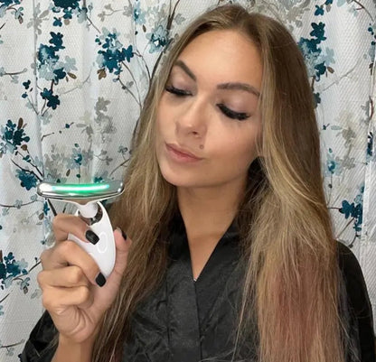 Wavy Chic Beauty Facial Massager, 7 Color Facial Device Skin Firming for Face Neck Beauty Device,