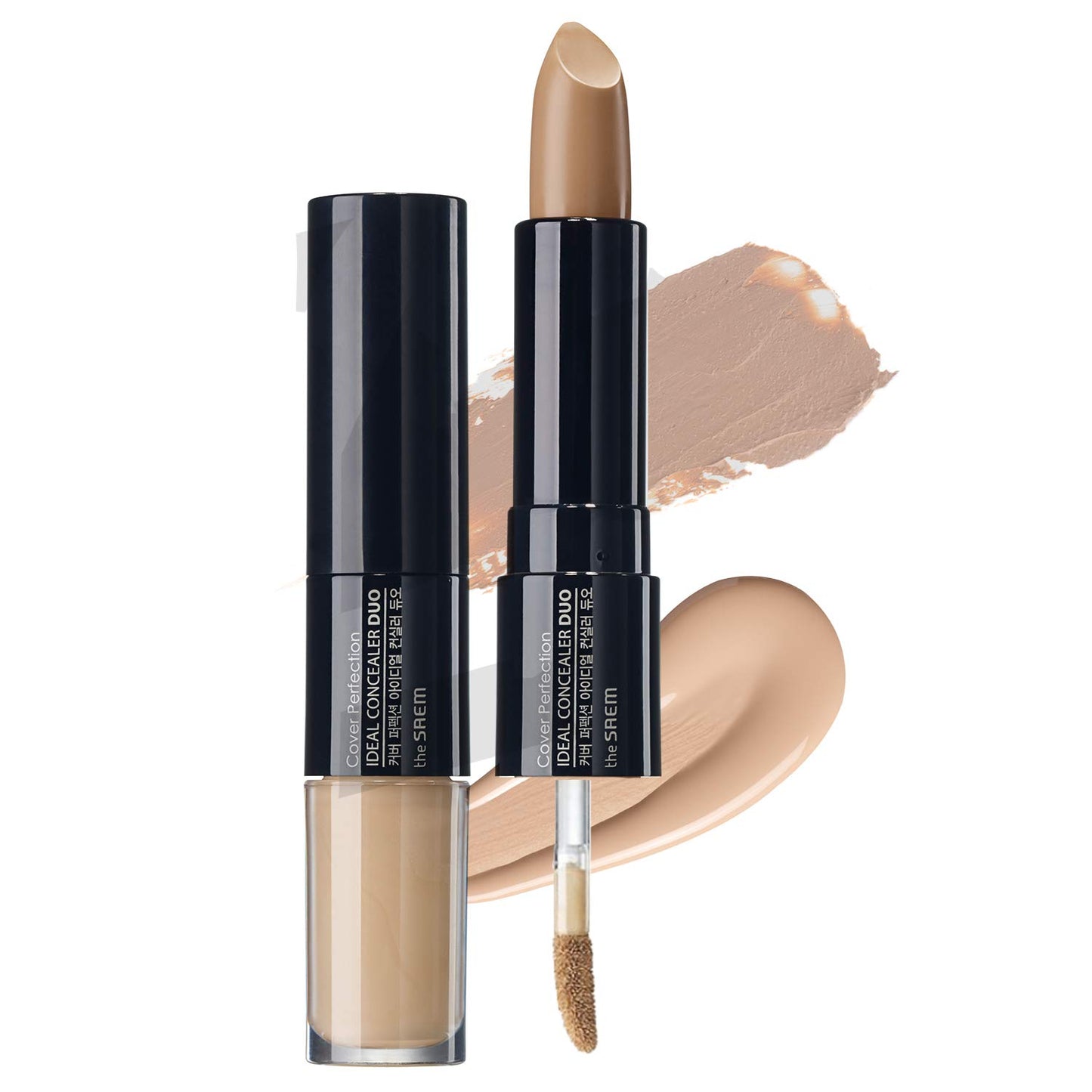 THESAEM Cover Perfection Ideal Concealer Duo (#2 Rich Beige) | Dual Type Full Coverage Concealer High Adherence