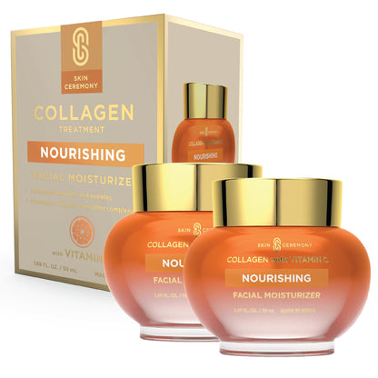 Skin Ceremony Collagen & Vitamin C Nourishing Moisturizer - Reduces Wrinkles & Fine Lines Smooths Skin