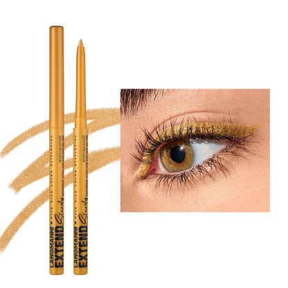 Mefyhtune Gold Cream Eyeliner Pencil Waterproof Retractable Gold Gel Eyeliner Smudge-proof Hypoallergenic (03#)
