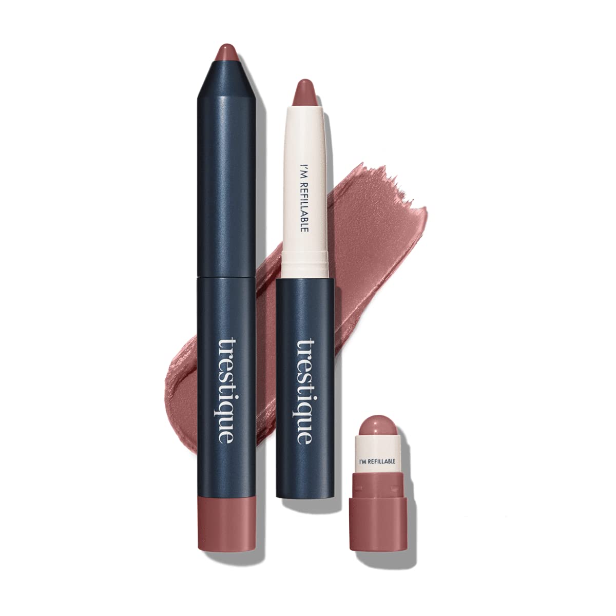 TRESTIQUE Matte Lip Crayon Matte Lipstick With Built-in Lip Gloss Balm 2-in-1 Lip Liner Set With Lip Crayon and Lip Balm