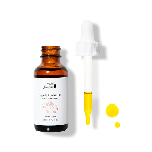 100% PURE Organic Rosehip Oil Moisturizer For Face Body Hair Hydrating Vitamins