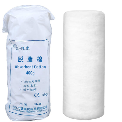 400g White Pure Cotton Roll Absorb Well Super Soft Multipurpose for Makeup Removal Wound Care，