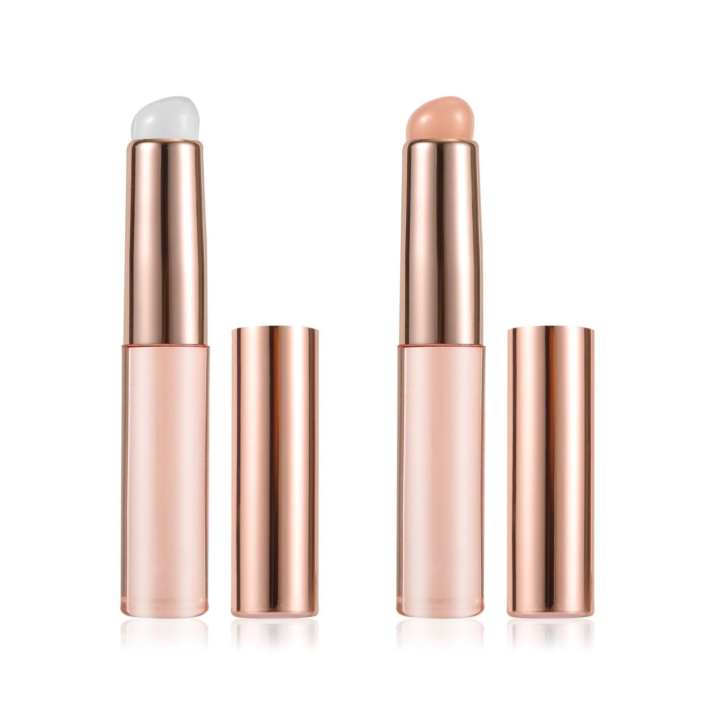 2pcs Silicone Lip and Concealer Makeup Brushes Lip Mask Applicator Silicone Lip Brush with Cap Multifunctional