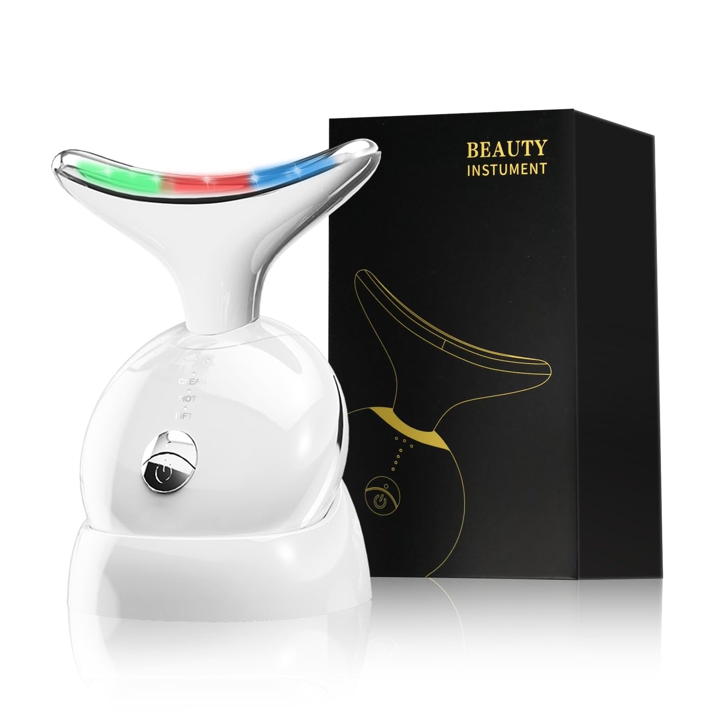 Pansonite Red Light Therapy for Face and Neck Red Light Therapy Wand with 3 Color Facial Massager Tool