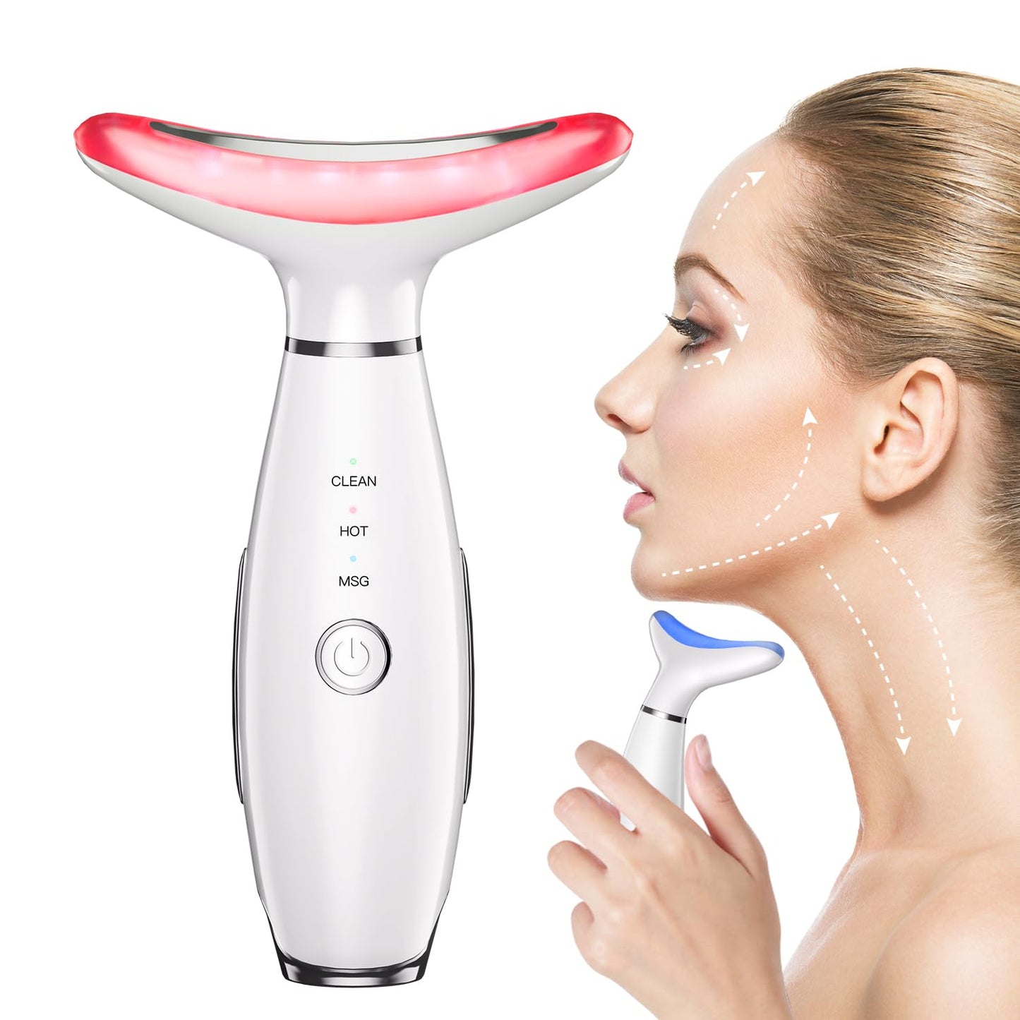Neck Face Beauty Device Skin Care Face Massage3 in 1 Facial Massager