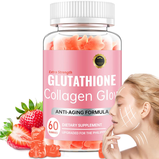 CHANGARLOAD Glutathione Collagen Glow Gummies for Women Glutathione Collagen Glow Gummies for Dark Spot 60/120Pcs Korean Organic Glow Beauty