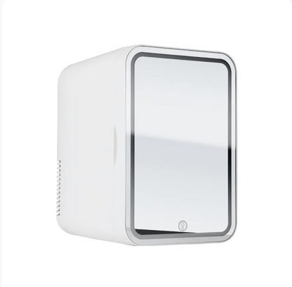 Portable Mini Beauty Fridge with Mirror, 110V